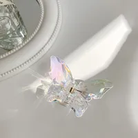 2024 New Crystal Butterfly Grip Super Fairy Barrettes Female Online Influencer Ins Shark Clip Hairpin DIY Catch Hairpin Headdress sku image 1