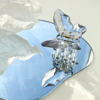 2024 New Crystal Butterfly Grip Super Fairy Barrettes Female Online Influencer Ins Shark Clip Hairpin DIY Catch Hairpin Headdress sku image 11