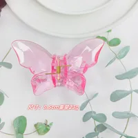 2024 New Crystal Butterfly Grip Super Fairy Barrettes Female Online Influencer Ins Shark Clip Hairpin DIY Catch Hairpin Headdress sku image 13
