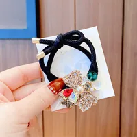 New Full Diamond XINGX Hair Rope Ponytail High Elastic Rubber Band Hair Band  Girl Temperament Hair Rope One Piece Dropshipping main image 3