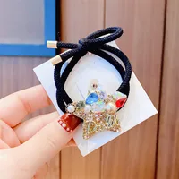 New Full Diamond XINGX Hair Rope Ponytail High Elastic Rubber Band Hair Band  Girl Temperament Hair Rope One Piece Dropshipping main image 4