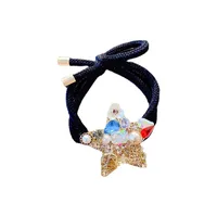 New Full Diamond XINGX Hair Rope Ponytail High Elastic Rubber Band Hair Band  Girl Temperament Hair Rope One Piece Dropshipping main image 5