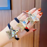 New Full Diamond XINGX Hair Rope Ponytail High Elastic Rubber Band Hair Band  Girl Temperament Hair Rope One Piece Dropshipping main image 1