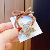 New Full Diamond XINGX Hair Rope Ponytail High Elastic Rubber Band Hair Band  Girl Temperament Hair Rope One Piece Dropshipping sku image 1