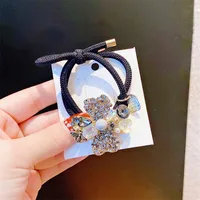 New Full Diamond XINGX Hair Rope Ponytail High Elastic Rubber Band Hair Band  Girl Temperament Hair Rope One Piece Dropshipping sku image 6