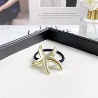 Fashion Alloy Hair Rope Starfish Butterfly Head Rope Barrettes Simple Temperament Hair Ring Headdress Female sku image 1