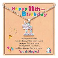 New   Hot Sale 3-12 Years Old  Digital Necklace Children's Birthday Gifts sku image 9