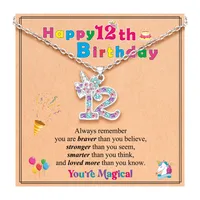 New   Hot Sale 3-12 Years Old  Digital Necklace Children's Birthday Gifts sku image 10