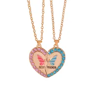 Purple Ornament Good Friend Necklace Best Friends Butterfly Necklace Creative Children Friendship  Hot Sale main image 4