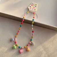 New New Style Colorful Beaded XINGX Small Flower Bear Necklace Cute Children Cartoon Beads Of Necklace Necklace Necklace sku image 2