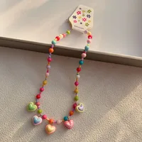 New New Style Colorful Beaded XINGX Small Flower Bear Necklace Cute Children Cartoon Beads Of Necklace Necklace Necklace sku image 10