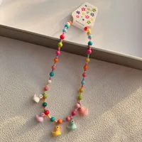 New New Style Colorful Beaded XINGX Small Flower Bear Necklace Cute Children Cartoon Beads Of Necklace Necklace Necklace sku image 11