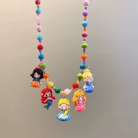 New New Style Colorful Beaded XINGX Small Flower Bear Necklace Cute Children Cartoon Beads Of Necklace Necklace Necklace sku image 3