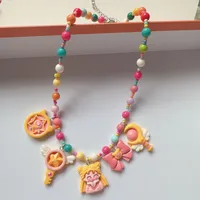 New New Style Colorful Beaded XINGX Small Flower Bear Necklace Cute Children Cartoon Beads Of Necklace Necklace Necklace sku image 4
