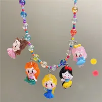 New New Style Colorful Beaded XINGX Small Flower Bear Necklace Cute Children Cartoon Beads Of Necklace Necklace Necklace sku image 18