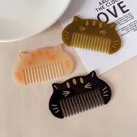 Lindo Gato Niños Pequeño Tamaño Peine De Pelo De Dibujos Animados Bebé Portátil Pequeño Peine Ácido Acético Antiestático Tocado De Maquillaje main image 4