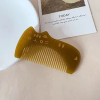 Cute Cat Children Small Size Hair Comb Cartoon Baby Portable Portable Small Comb Acetic Acid Anti-Static Makeup Headdress sku image 1