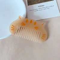 Cute Cat Children Small Size Hair Comb Cartoon Baby Portable Portable Small Comb Acetic Acid Anti-Static Makeup Headdress sku image 4
