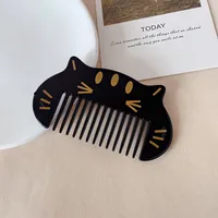 Cute Cat Children Small Size Hair Comb Cartoon Baby Portable Portable Small Comb Acetic Acid Anti-Static Makeup Headdress sku image 5