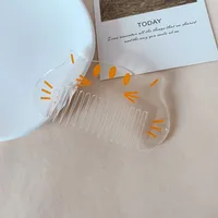 Cute Cat Children Small Size Hair Comb Cartoon Baby Portable Portable Small Comb Acetic Acid Anti-Static Makeup Headdress sku image 7