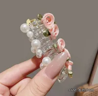 Sweet Butterfly Rose Phone Line Hair Ring Baby Horse Tail Artifact Hair Rope Girl Hair Tie Little Girl Headdress sku image 7