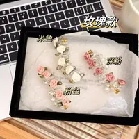 Sweet Butterfly Rose Phone Line Hair Ring Baby Horse Tail Artifact Hair Rope Girl Hair Tie Little Girl Headdress sku image 10