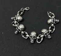 Skull Hip-Hop Retro Zinc Alloy Bracelets Wholesale sku image 2