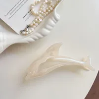 Jelly Dolphin Shell Grip Back Head Barrettes Elegant Seaside Vacation Style Shark Clip Hair Accessories New sku image 5