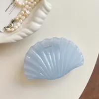 Jelly Dolphin Shell Grip Back Head Barrettes Elegant Seaside Vacation Style Shark Clip Hair Accessories New sku image 2