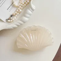 Jelly Dolphin Shell Grip Back Head Barrettes Elegant Seaside Vacation Style Shark Clip Hair Accessories New sku image 3