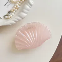 Jelly Dolphin Shell Grip Back Head Barrettes Elegant Seaside Vacation Style Shark Clip Hair Accessories New sku image 4