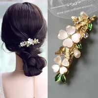 Elegant Fashion Imitation Opal Spring Clip Temperament Head Clip Horizontal Clip All-Match Hairpin Hairpin Hair Accessories For Fair Lady Headdress main image 2