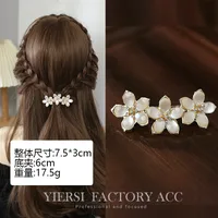Elegant Fashion Imitation Opal Spring Clip Temperament Head Clip Horizontal Clip All-Match Hairpin Hairpin Hair Accessories For Fair Lady Headdress sku image 3