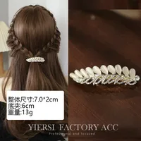 Elegant Fashion Imitation Opal Spring Clip Temperament Head Clip Horizontal Clip All-Match Hairpin Hairpin Hair Accessories For Fair Lady Headdress sku image 11