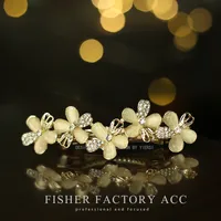 Elegant Fashion Imitation Opal Spring Clip Temperament Head Clip Horizontal Clip All-Match Hairpin Hairpin Hair Accessories For Fair Lady Headdress sku image 12