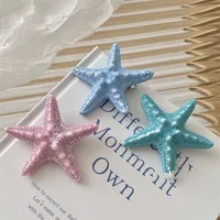 Nouvelle Été Bord De Mer Vacances Chaude Fille Sirène Princesse Barrettes Simulation Étoile De Mer Côté Clip Épingle À Cheveux Doux Coiffure main image 2