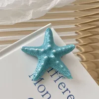 New Summer Seaside Holiday Hot Girl Mermaid Princess Barrettes Simulation Starfish Side Clip Hairpin Sweet Headwear sku image 3