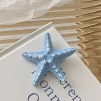 New Summer Seaside Holiday Hot Girl Mermaid Princess Barrettes Simulation Starfish Side Clip Hairpin Sweet Headwear sku image 2