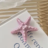 New Summer Seaside Holiday Hot Girl Mermaid Princess Barrettes Simulation Starfish Side Clip Hairpin Sweet Headwear sku image 1