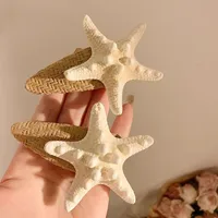 New Summer Seaside Holiday Hot Girl Mermaid Princess Hair Accessories Simulation Shell Starfish Side Clip Hairpin Hairpin Girl main image 4