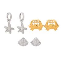 Geometric INS Style Stainless Steel Ring Plating Earrings main image 5