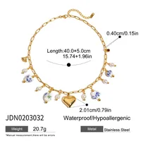 Printing INS Style Stainless Steel Titanium Steel Necklace Star Plating Lobster Trigger Clasp Closure sku image 2