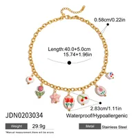 Printing INS Style Stainless Steel Titanium Steel Necklace Star Plating Lobster Trigger Clasp Closure sku image 1