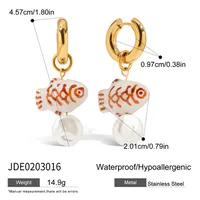 Geometric INS Style Stainless Steel Ring Plating Earrings sku image 1