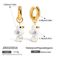 Geometric INS Style Stainless Steel Ring Plating Earrings sku image 3