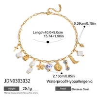 Stainless Steel Titanium Steel Sun Heart Shape Pearl Plating Ceramics Women's Earrings Necklace sku image 2