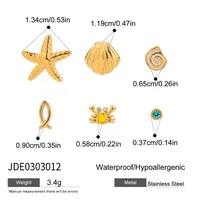 Geometric INS Style Stainless Steel Pentagram Quadrilateral Plating Earrings sku image 8