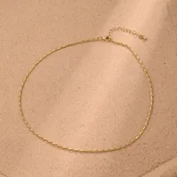 1 Brin/paquet Brillant Le Cuivre Plaqué Or 18K O En Forme De Collier Chaîne Faite À La Main Chaîne De Câble Accessoires De Bijoux DIY Chaîne main image 4