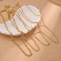 1 Strand/Package Polished Copper 18K Gold Plated O-shaped Necklace Handmade Chain Cable Chain DIY Jewelry Accessories Chain main image 1