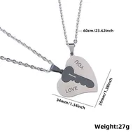 Heart Shape Vintage Style 304 Stainless Steel Pendant Necklace Wholesale main image 2